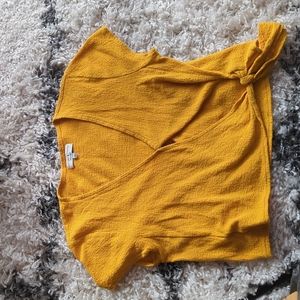 Madewell texture & thread wrap top